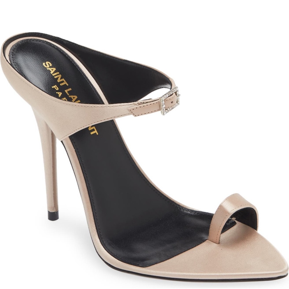Saint Laurent Beige Dive Pointed Toe Sandal